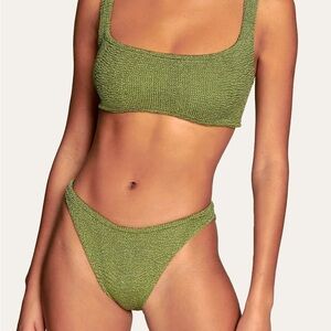 Hunza G Xandra Bikini Metallic Moss